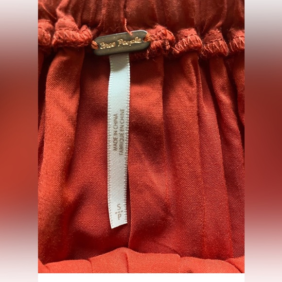 REE PEOPLE Maxi Skirt & Cropped Burt Red Summer Set - Picture 3 of 7